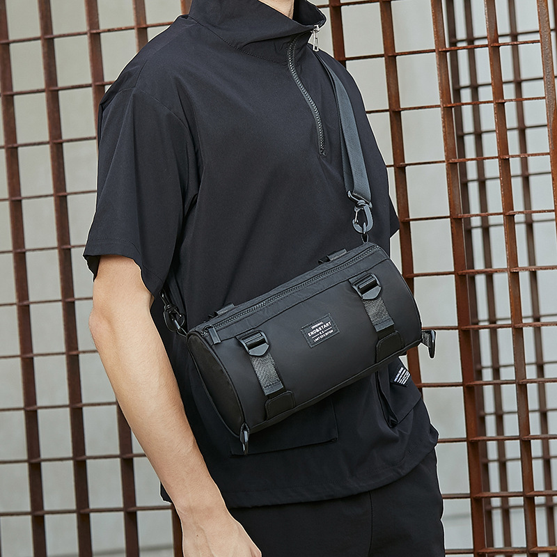 main_3-1826 Wholesale Men Casual Barrel Shoulder Messenger Bag - Image 1