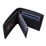 Men Short Style Multi-Card Large Capacity Frosted Color Blocking Wallet - Image 4