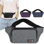 Wholesale Men Solid Color Running Sports Shoulder Bag Fitness Crossbody Waist Bag
