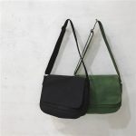 Wholesale Unisex Basic Flap Design Solid Color Large Capacity Canvas Crossbody Bag - Image 4