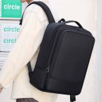 Wholesale Men Casual Business Commuter Solid Color Backpacks Bag
