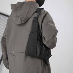 Men Fashion Casual Solid Color Commuter Chest Bag - Image 4