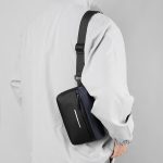 Wholesale Men Casual Sports Commuter Oxford Colorblock Chest Bag - Image 3