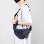 Men Casual Sports Commuter Letter Chest Bag - Image 2