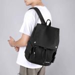 Wholesale Men Casual Sports Commuter Letter Canvas Backpacks Bag - Image 3