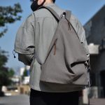 Men Leisure Sports Commuter Solid Color Canvas Backpacks Bag - Image 3