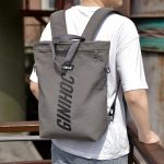 Men Leisure Sports Commuter Solid Color Canvas Backpacks Bag - Image 4