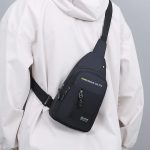 Men Fashion Casual Commuter Oxford Chest Bag - Image 3