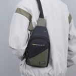 Wholesale Men Fashion Casual Commuter Camouflage Oxford Chest Bag