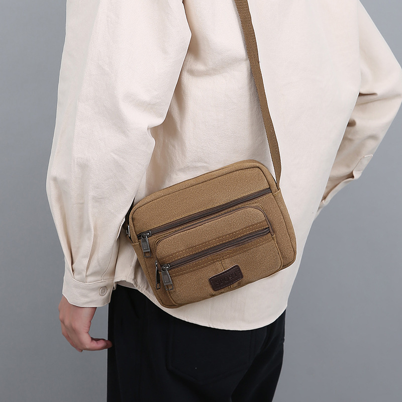 main_3-1882 Wholesale Men Fashion Casual Commuter Canvas Crossbody Bag - Image 1