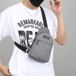 Men Fashion Casual Commuter Canvas Chest Bag - Image 3
