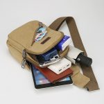 Wholesale Men Fashion Casual Commuter Canvas Chest Bag - Image 5