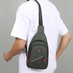 Men Fashion Casual Commuter Oxford Chest Bag - Image 3