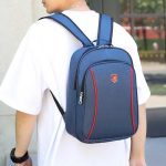 Wholesale Men Leisure Outdoor Office Commuter Stripe Oxford Backpacks Bag - Image 2