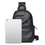 Wholesale Men Fashion Casual Basic Commuter Solid Color Nylon Chest Bag - Image 3