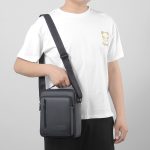 Wholesale Men Casual Basic Commuter Zipper PU Crossbody Bag - Image 3