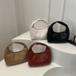 Wholesale Women Retro Simple Solid Color Handbag Bag - Image 4