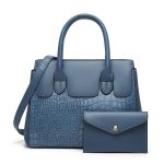 Wholesale Women Fashion Casual Solid Color Bag Stone Pattern Two-Piece Set Handbag