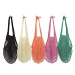 Wholesale Fashion Casual Solid Color Cotton Knitted Shopping Net Bag Beach Bag - Image 4