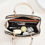 Women Fashion Casual Solid Color Large Capacity Handbag - Image 4