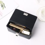 Women Fashion Casual Simple Solid Color Chain Small Square Shoulder Bag - Image 4