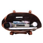 Wholesale Fashion Women Vintage Oil Wax Leather Large Capacity Tote Bag - Image 4