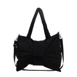 Wholesale Women Fashion Elegant Solid Color Bowknot Nylon Cloth Shoulder Bag - Image 4