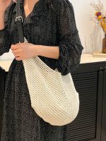 Wholesale Women Fashion Casual Solid Color Large Capacity Woven Shoulder Bag - Image 3