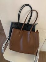 Women Fashion Retro Solid Color Large Capacity Tote Bag - Image 4