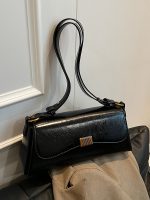 Wholesale Women Fashion Retro Solid Color Rectangular Shoulder Bag - Image 2
