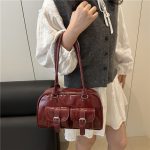 Wholesale Women Fashion Casual Solid Color Rectangular Shoulder Bag - Image 4