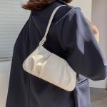 Wholesale Women Fashion Simple Solid Color Shoulder Bag - Image 4