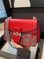 Women Fashion Printed Chain Small Square Shoulder Bag - Image 2