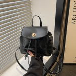 Wholesale Women Fashion Casual Retro Solid Color Backpack - Image 3