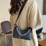 Wholesale Women Fashion Casual Simple Denim Chain Shoulder Bag - Image 3