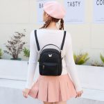 Wholesale Women Fashion Casual Solid Color Butterfly Label Decorative Backpack - Image 4