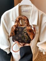 Wholesale Mini Size Women Retro Satin Scarf Square Mini Crossbody Bag - Image 3