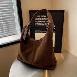 Wholesale Women Fashion Casual Simple Solid Color Large Capacity Shoulder Bag - Image 2