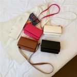 Wholesale Simple Solid Color Flip Square Shoulder Bag - Image 4
