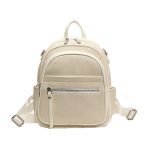 Women Pu Frosted Zipper Backpack - Image 4