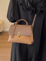 Wholesale Vintage Contrast Clamping Shoulder Bag - Image 5