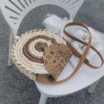 Bohemian Casual Woven Round Straw Bag - Image 4