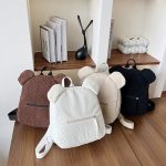 Wholesale Women Corduroy Casual Simple Backpack - Image 4