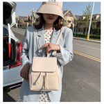 Wholesale Casual Soft Leather Dual-Use Solid Color Backpack - Image 4