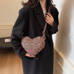 Wholesale Fashion Creative Heart Shaped Leopard Shoulder Bag - Image 4
