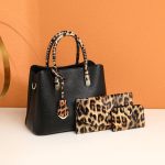 Wholesale Women Fashion Casual Crocodile Pattern Large Capacity Handbag Three-Piece Bag Set - Image 4