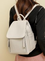 Wholesale Women Solid Color Casual Large Capacity Pu Travel Commuter Backpack - Image 4