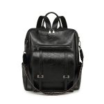 Wholesale Vintage Women Pu Soft Leather Dual-Use Backpack - Image 4