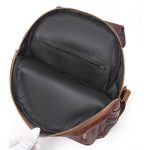 Wholesale Women Simple Large Capacity Fashion Retro Travel Schoolbag Pu Soft Leather Backpack - Image 4