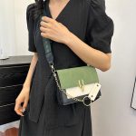 Women Fashion Casual Splicing Small Square Shoulder Bag - Image 3